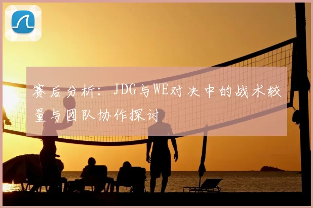 赛后分析：JDG与WE对决中的战术较量与团队协作探讨